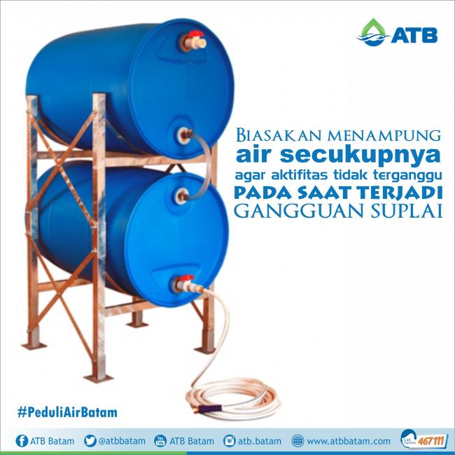 Persiapan Gangguan Suplai, ATB Imbau Pelanggan Tampung Air